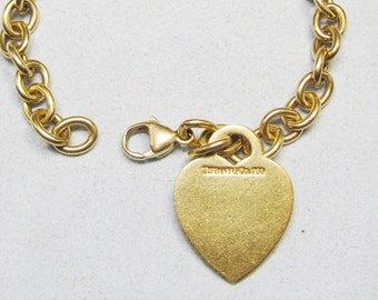 Authentic Tiffany & Co. Vintage 18 Karat Yellow Gold ID Bracelet with Heart Tag (779)