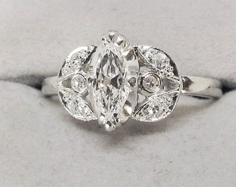 Marquise Diamond Engagement Ring Platinum (973)