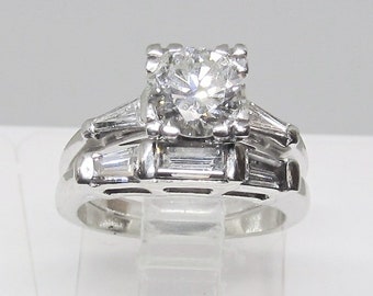 Engagement Ring Set, Diamond and Platinum (1043)