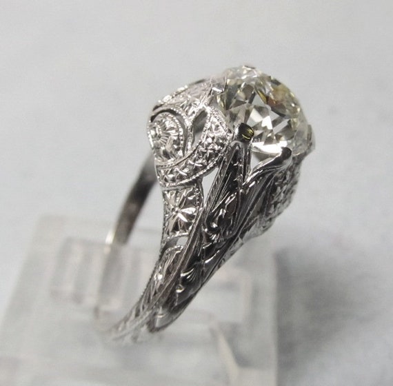 Diamond Engagement Ring 1.70 Ct Vintage 1920-s (7… - image 3