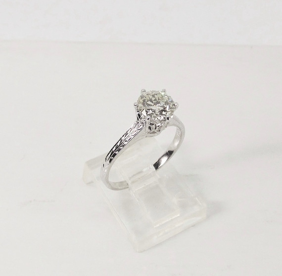 Engagement Ring Diamond Solitaire in 18Kt Setting… - image 2