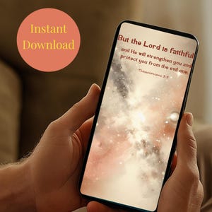 Galaxy Bibel-Vers-Handy-Hintergrundbild, christliche Ästhetik, minimalistisches Android-Hintergrundbild, minimalistische Schrift Hintergrund für Android & iPhone