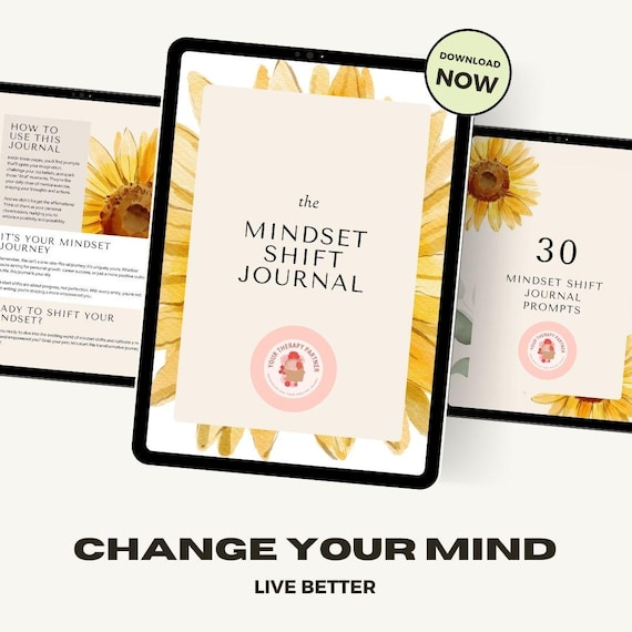 Mindset Shift Journal | Guided 30 Day Journal | Digital Journal | Instant Download