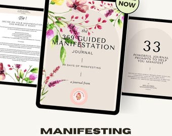369 Guided Manifestation Journal | 99 Days of Manifesting | Digital Journal | Instant Download