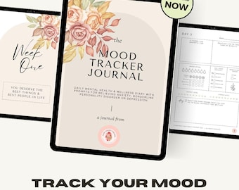 The Mood Tracker | Mood Journal | For Anxiety, Depression, Borderline Personality Disorder | Digital Journal