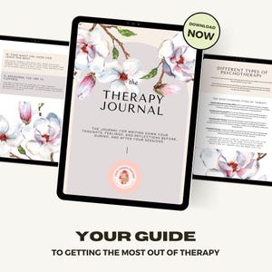 The Therapy Journal | Digital Download | E-Journal | Self-Care that Matters