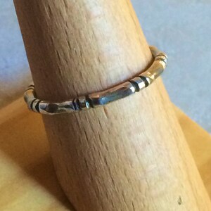 Bamboo ring... Sterling silver. Hand crafted. Unisex. Stackable ring. Unique Gift idea. Single sterling silver band ring image 6