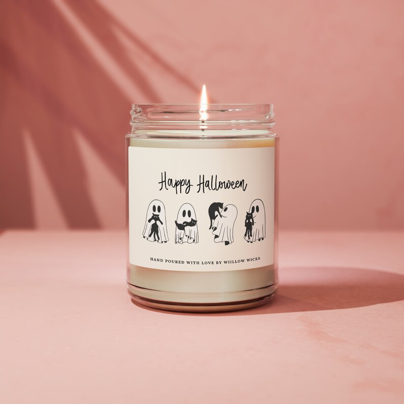 Sweet Water Decor Halloween Candle - Scented Candle With Wood, Warm Spice, And Citrus Scents - Decorative Candle With 40 Hours Burn Time - Perfect Spooky Candles Gift - Patterned Jar