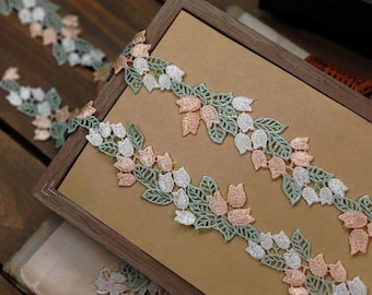 lily of valley embroidery 3D broderie Anglaise lace fabric ,by half meter,sewing lace  dress making