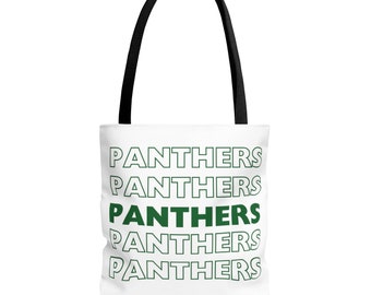 Niedliche kundengerechte Schulmaskottchen-Lehrer-Tasche, Schul- oder Arbeitstasche, Büchertasche, wiederverwendbare Einkaufstasche, Geschenk für Lehrer oder Studenten, Panther-Tasche