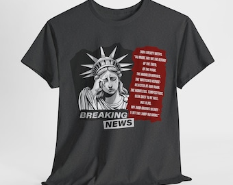 Camiseta Coloso Nueva, camiseta con declaración política, ropa activista, camiseta del Día de la Independencia, camiseta de la Estatua de la Libertad, camiseta pro-inmigrante, DEI, 4 de julio