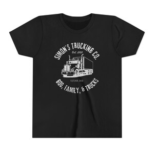 Semi Truck Shirt for Kids Truck Shirt Personalized Truck Logo Tee Kids Big Rig Shirt Boy or Girl Gift for Truck Lover Diesel Mechanic