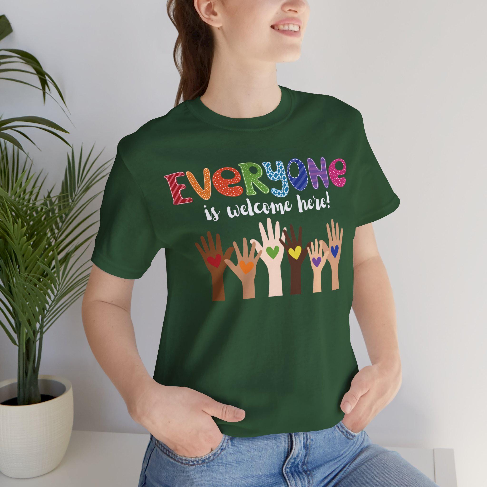 Immigrant Activist Shirt Everyone is Welcome Here Multilingual Two 