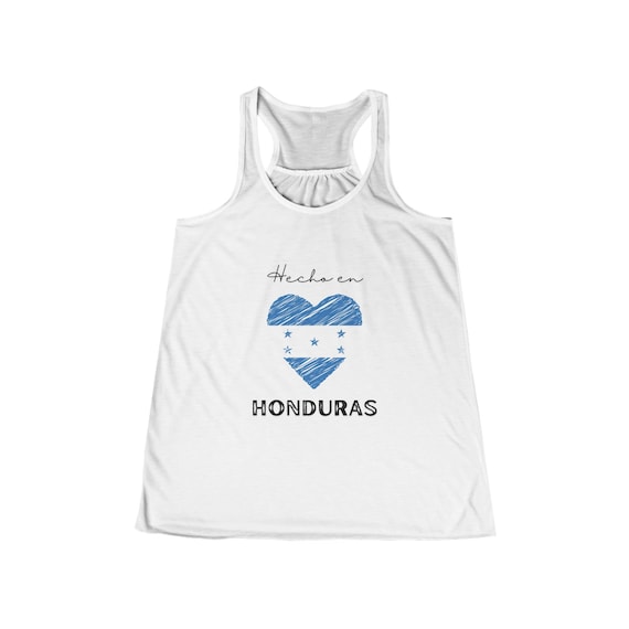 Camiseta sin mangas con bandera hondureña para mujer, Camiseta