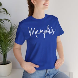 Memphis Script Tee Tennessee Shirt Memphis Souvenir Minimalist Memphis T-Shirt Memphis Gift Bella Canvas Tee