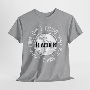 Camiseta de profesor multilingüe, camiseta de profesor de ESL, camiseta de Maestro, regalo para profesor, camiseta de profesor de idiomas, camiseta de ENL, inglés como segundo idioma