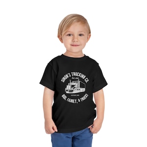Semi Truck Shirt for Toddler Truck Shirt Personalized Truck Logo Tee Kids Big Rig Shirt Boy or Girl Gift for Truck Lover Diesel Mechanic
