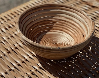 Round Wicker Bread Proofing Basket | Handmade Willow Banneton for Dough Rising | Natural Rattan Brotform for Artisan Bread Baking