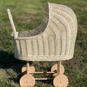 Rieten kinderwagen Doll kinderwagen rotan kinderwagen Eco natuurlijk rieten speelgoed voor meisjes