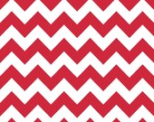 Riley Blake Medium Chevron Red Fabric, 1 yard