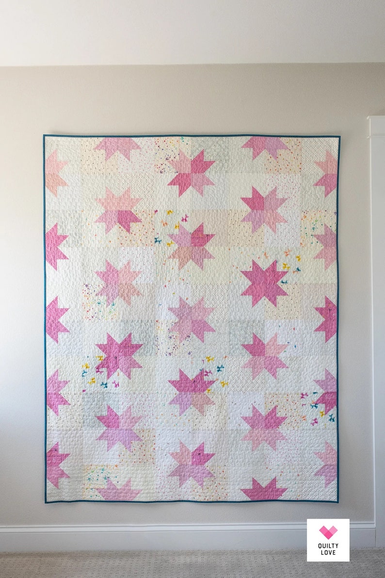 Quilty Love Star Pop II Quilt Pattern // Fat Quarter Friendly // No. 146 // Baby // Throw // Twin // Full // Queen// King// Emily Dennis image 7