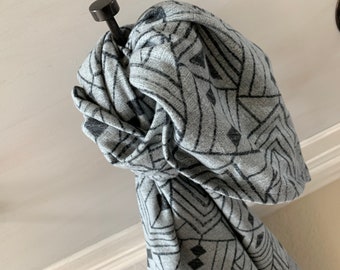 Modern Deco Black + Gray Blanket Swaddler: Receiving Blanket, FREE SHIPPING //Grey