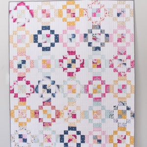 Wzór na kołdrę Quilty Love Jelly Rings // Kołdra Fat Quarter // Nr 106 // Narzuta // Emily Dennis