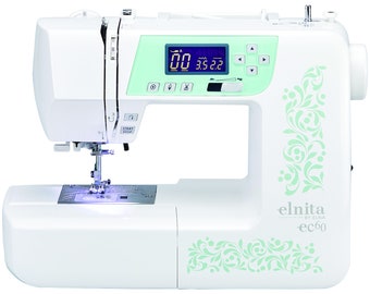 Elnita ec60, 60 Stitch Computerized Sewing Machine, FREE SHIPPING // Graduation // Wedding // Quilting // Home Dec // Elna // Thread Cutter