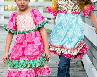 Pink Fig Vintage Jane Peasant Top & Dress Sewing Pattern, FREE SHIPPING \\ DIY \\ Directions \\ Instructions \\ Chelsea Andersen \\ Designer