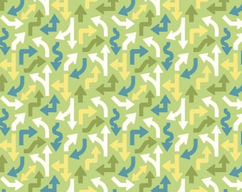 Riley Blake Cruiser Arrows Green Fabric, 1 yard