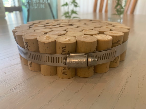 Upcycled Cork Trivet // Home Decor // Minimalist // Sustainable // Metal // Housewarming Gift // Hostess // Birthday // Anniversary