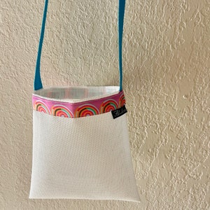 Sea Shell Collecting Bag Pink Rainbow, FREE SHIPPING