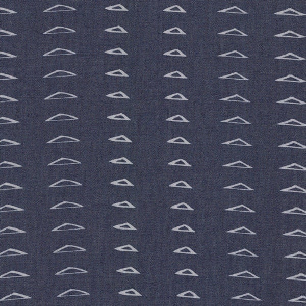 The Denim Studio Distressed Triangles Art Gallery Fabric, 1 yard