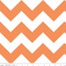 Custom Listing,1/2 yd Riley Blake medium Chevron Orange Fabric, 1 yard