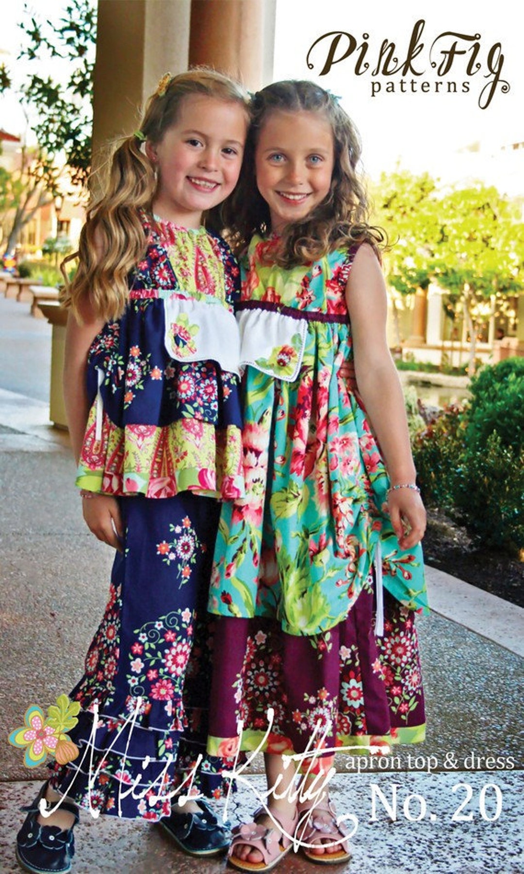 Pink Fig Miss Kitty Apron Top & Dress Sewing Pattern, FREE SHIPPING Etsy