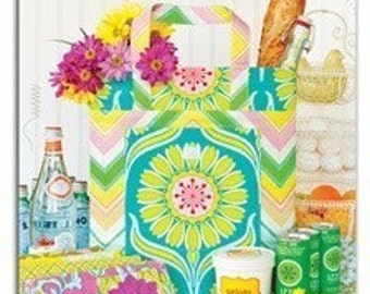 Heather Bailey New Leaf Folding Totes Sewing Pattern, FREE SHIPPING