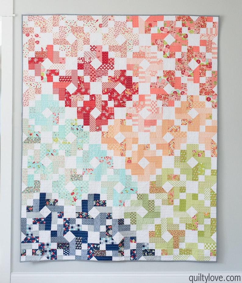 Quilty Love Ombre Gems Quilt Pattern // Fat Quarter Quilt // No. 108 ...