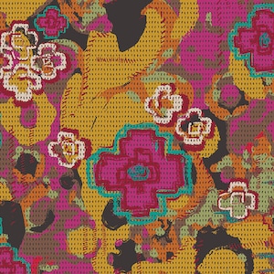 Nuncia Flowers Everywhere Intention Fabric, 1 yard // Art Gallery Fabric // Pat Bravo