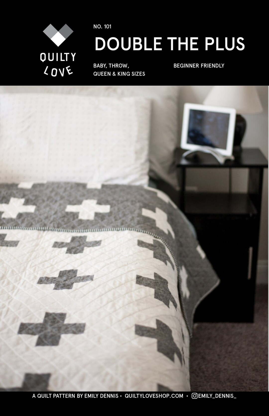 Quilty Love Double the Plus Quilt Pattern // Double Sided Quilt // No ...