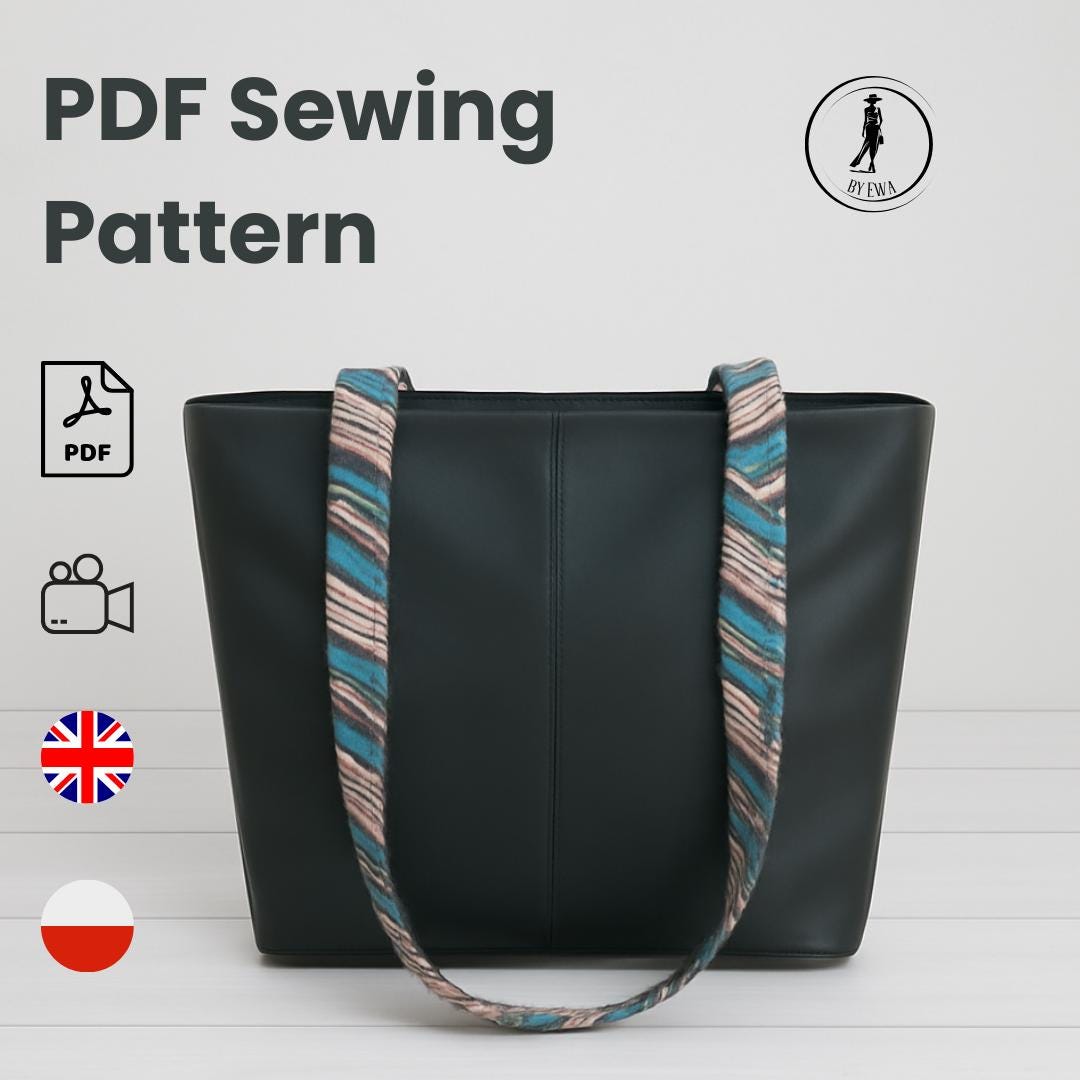 Shoulder Bag Sewing Pattern PDF | DIY Large Purse | Easy Handbag ...