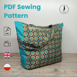 Strandtasche Nähanleitung, DIY Tasche nähen, wasserdichte Tasche, Sommer Tragetasche, Strand Tragetasche PDF, handgemachte Tasche, Schnittmuster PDF, Sommer Nähprojekt