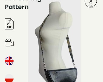 Crossbody Bag Sewing Pattern – DIY PDF Tutorial – Easy Bag Sewing Course – Printable Purse Template – Make Your Own Bag