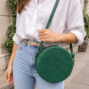Round bag, crossbody bag, flight bag, how to sew a handbag, large bag, pdf pattern, sewing course, shopping bag, small purse image 2