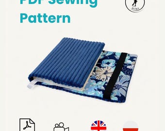 A5 Book Cover PDF Sewing Pattern – DIY Fabric Sleeve + Video Tutorial