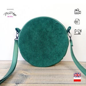 Runde Tasche, Crossbody-tasche, Flugtasche, wie man eine Handtasche näht, grosse Tasche, PDF-Schnittmuster, Nähkurs, Shoppingbag, kleine Geldbörse