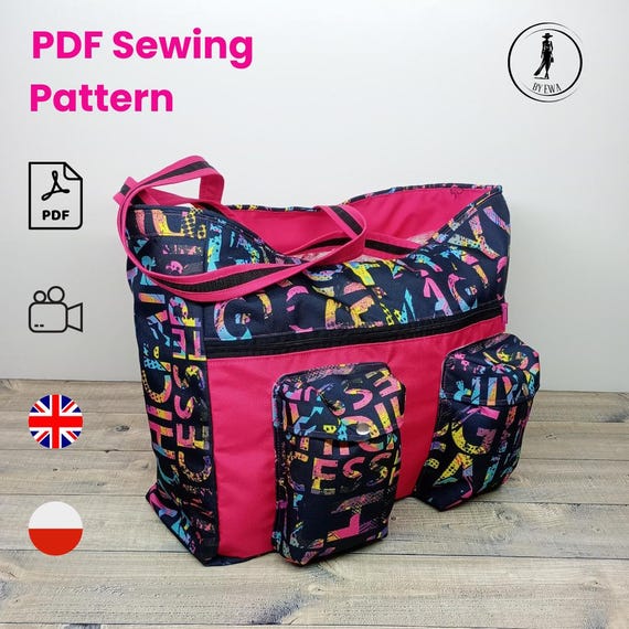 Waterproof Beach Bag Sewing Pattern PDF – Easy DIY Tote With