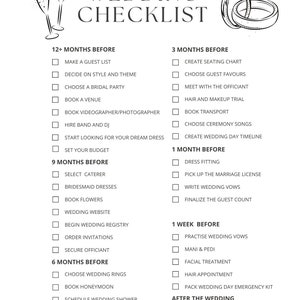Wedding Check List PDF Download