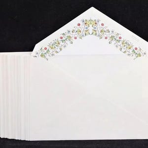 50 Sleeved "FlowerArt" Decorative Italy Envelopes