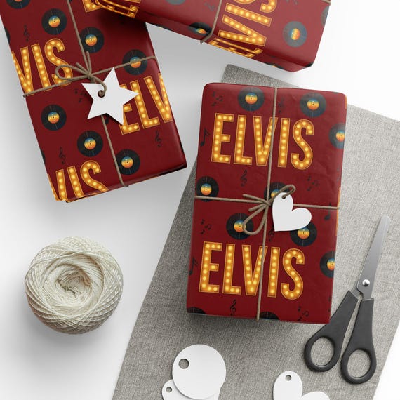 Elvis Wrapping Paper, Elvis Presley Wrapping Paper, 1950s Wrapping Paper, Elvis Presley Gift, Elvis Presley Memora, Elvis Presley Christmas