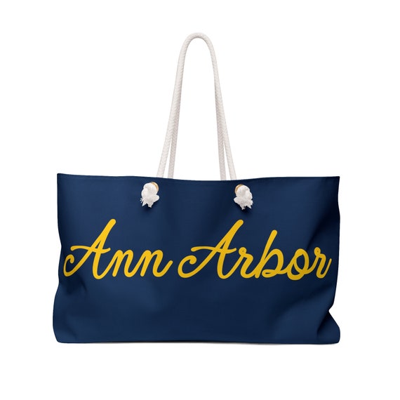 Oversized Ann Arbor Weekender Tote Bag | Michigan Gifts